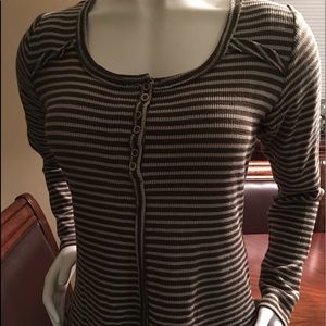 XL BKE thermal top green stripe